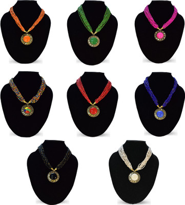 Grace Collections Beads Gold-plated Plated Alloy Necklace Set