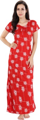 Romaisa Women Nighty(Red)