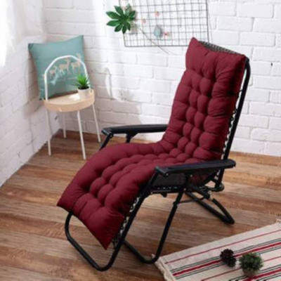 RF Relaxfeel Cotton Solid Chair Pad Pack of 1(Maroon)