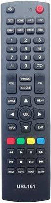Nij TV Compatible For URL161 LED LCD TV Remote Control MicroMax Remote Controller(Black)