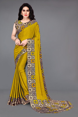 82% OFF on MIRCHI FASHION Printed, Color Block Bollywood Chiffon Saree(Beige, Mustard) 82% OFF on MIRCHI FASHION Printed, Color Block Bollywood Chiffon Saree(Beige, Mustard)