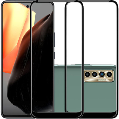 HOBBYTRONICS Edge To Edge Tempered Glass for Tecno Spark 8 Pro(Pack of 2)