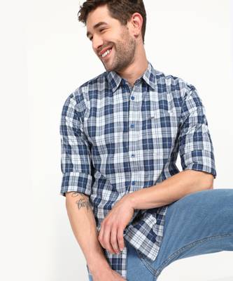 abof by Aditya Birla Men Checkered Casual Multicolor Shirt