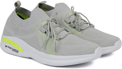 ASIAN Asian Hattrick-21 sports shoes for men | Latest Stylish Casual sneakers for men | running shoes for boys | Lace up lightweight grey shoes for running, walking, gym, trekking, hiking & party Lace Up For Men(Grey, Green)