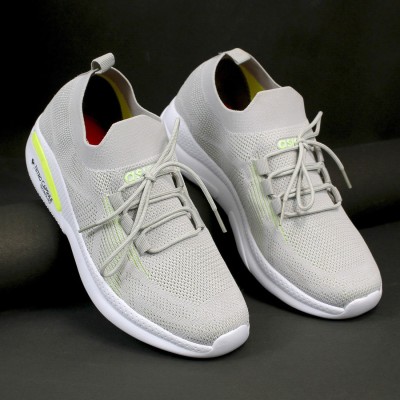asian Asian Hattrick-21 sports shoes for men | Latest Stylish Casual sneakers for men | running shoes for boys | Lace up lightweight grey shoes for running, walking, gym, trekking, hiking & party Walking Shoes For Men(Grey, Green)