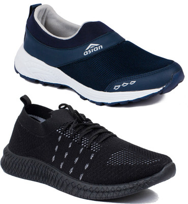 ASIAN Walking Shoes For Men(Black, Blue)
