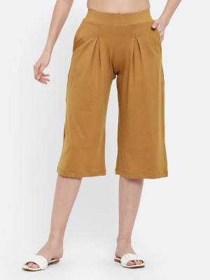 UNMADE Regular Fit Women Gold Trousers