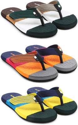 3 Pairs| EVA| Ultralightweight| Premium| Comfort| All Seasons Trendy|Slippers Slippers (Multicolor 9) For Rs. 349 @ 77% off