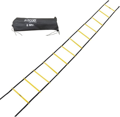 Fitcozi Agility Ladder 8 Mtr Speed Ladder(Black, Yellow)