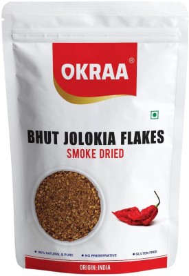 OKRAA Bhut Jolokia Chilli Flakes ( Smoke Dried) - 100 GM(100 g)