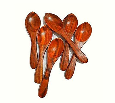 HomEnrich Disposable Wooden Table Spoon Set(Pack of 6)