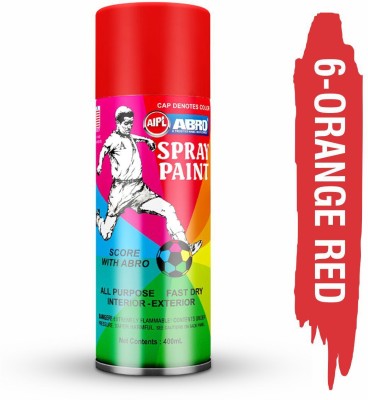 ABRO Premium Quality Spray Paint from well know USA Brand - ABRO Orange Red Spray Paint 400 ml(Pack of 1)