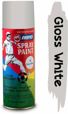ABRO Premium Quality Spray Paint from well know USA Brand - ABRO White Spray Paint 400 ml(Pack of 1)