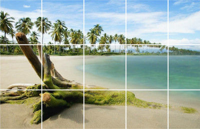 Divine studio 46 cm ''best 3d background nature'' wall sticker Wallpaper/Wall Sticker Multicolour - Kitchen Wall Coverings Area (46Cm X69Cm) Self Adhesive Sticker(Pack of 1)