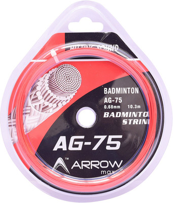ArrowMax BASIC STARTERS BADMINTON GUT STRINGS FOR GENERAL RACKETS 0.68 Badminton String - 10.3 m(Red)