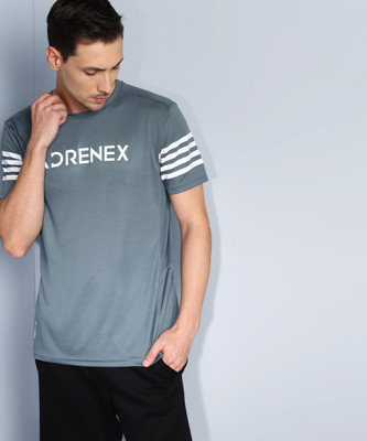 OFF on ADRENEX Printed Men Round Neck 