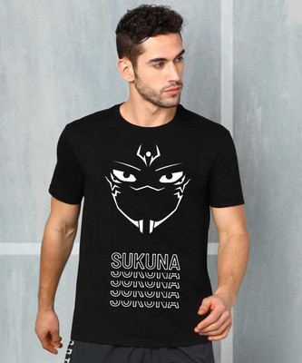 VIKCLIQUE Printed, Typography Men Round Neck Black T-Shirt