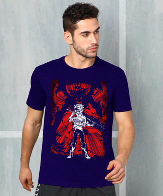 VIKCLIQUE Printed Men Round Neck Blue T-Shirt