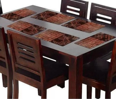 M/S REVAXO Rectangular Pack of 6 Table Placemat(Brown, Beige, PVC)