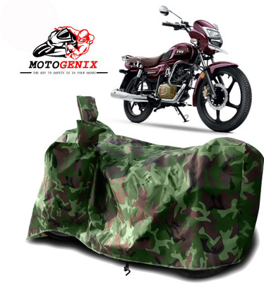 MOTOGENIX Two Wheeler Cover for TVS(Radeon, Green)