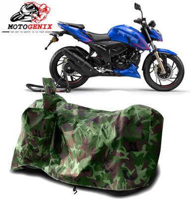 MOTOGENIX Two Wheeler Cover for TVS(Apache RTR 200 4V, Green)
