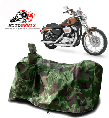 MOTOGENIX Two Wheeler Cover for Harley Davidson(XL 1200, Green)