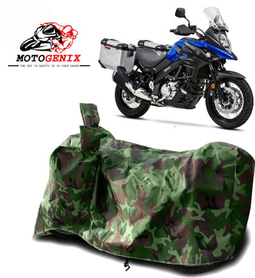 MOTOGENIX Two Wheeler Cover for Suzuki(V Strom 650, Green)