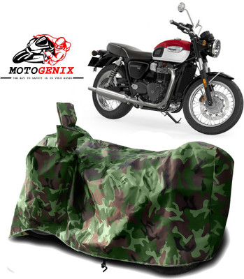 MOTOGENIX Two Wheeler Cover for Triumph(Bonneville T100, Green)