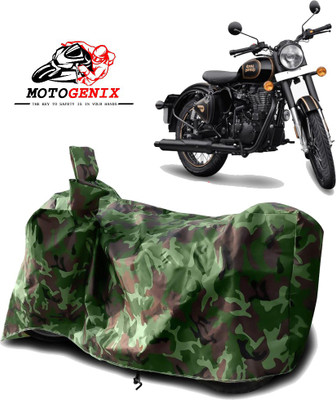 MOTOGENIX Two Wheeler Cover for Royal Enfield(Bullet 500, Green)