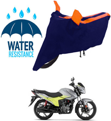 RONISH Waterproof Two Wheeler Cover for Hero(MotoCorp Glamour, Black, Orange)