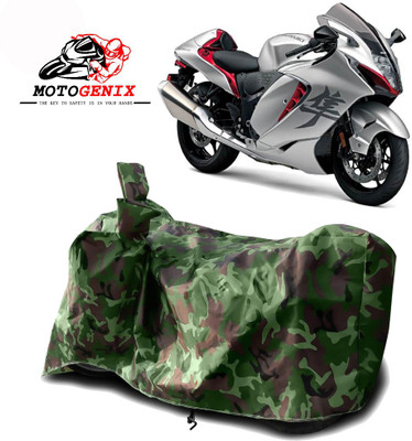 MOTOGENIX Two Wheeler Cover for Suzuki(Hayabusa, Green)