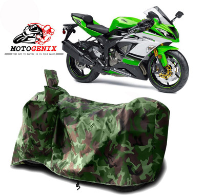 MOTOGENIX Two Wheeler Cover for Kawasaki(Ninja ZX-6R, Green)