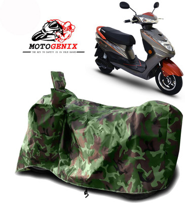 MOTOGENIX Two Wheeler Cover for Okinawa(Ridge Plus, Green)