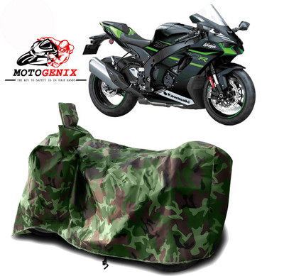 MOTOGENIX Two Wheeler Cover for Kawasaki(Ninja ZX-10R, Green)