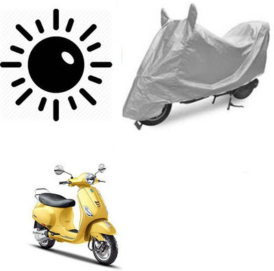 dashark Waterproof Two Wheeler Cover for Piaggio(Vespa SXL, Silver)