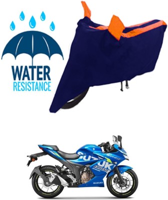 RONISH Waterproof Two Wheeler Cover for Suzuki(Gixxer SF 250, Black, Orange)