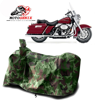 MOTOGENIX Two Wheeler Cover for Harley Davidson(Road King, Green)