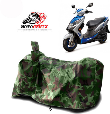 MOTOGENIX Two Wheeler Cover for Suzuki(Swish 125, Green)