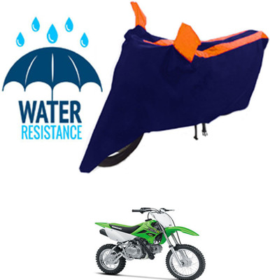 RONISH Waterproof Two Wheeler Cover for Kawasaki(KLX 110, Black, Orange)