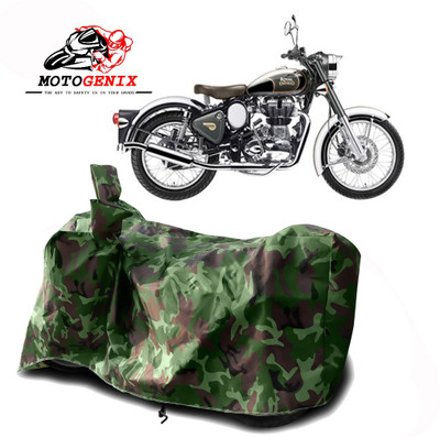 MOTOGENIX Two Wheeler Cover for Royal Enfield(Classic Chrome, Green)