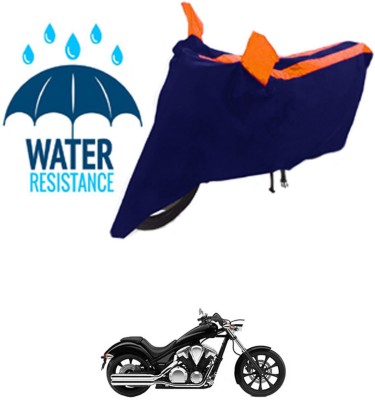 RONISH Waterproof Two Wheeler Cover for Honda(VT 1300CX, Black, Orange)