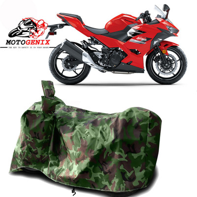 MOTOGENIX Two Wheeler Cover for Kawasaki(Ninja, Green)