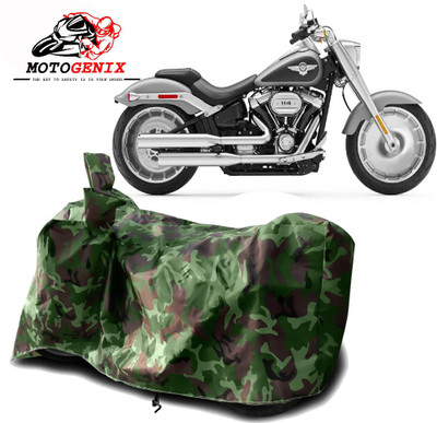 MOTOGENIX Two Wheeler Cover for Harley Davidson(Fat Boy, Green)