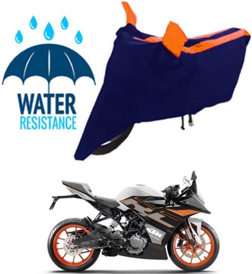 RONISH Waterproof Two Wheeler Cover for KTM(RC 125, Black, Orange)