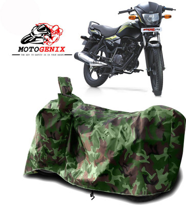MOTOGENIX Two Wheeler Cover for TVS(Star City, Green)