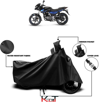 KEDIT Waterproof Two Wheeler Cover for Bajaj(Pulsar 135 LS DTS-i, Black)