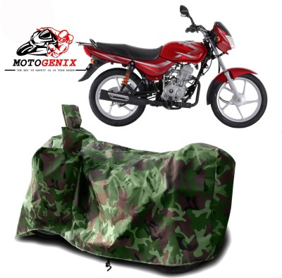 MOTOGENIX Two Wheeler Cover for Bajaj(Platina 100 DTS-i, Green)