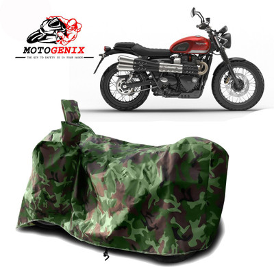 MOTOGENIX Two Wheeler Cover for Triumph(Street Scrambler, Green)