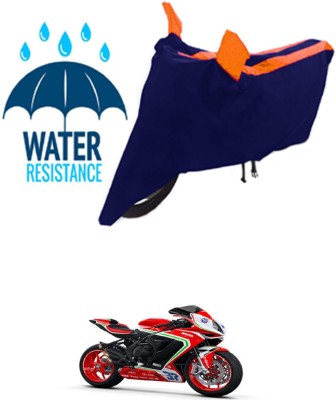 RONISH Waterproof Two Wheeler Cover for MV Agusta(F3, Black, Orange)