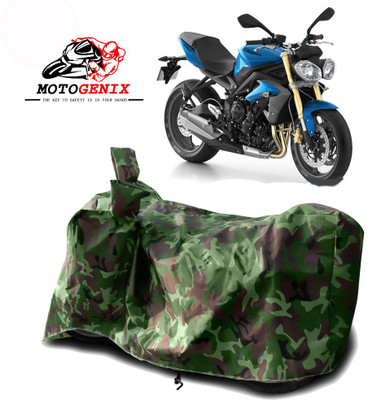 MOTOGENIX Two Wheeler Cover for Triumph(Street Triple, Green)